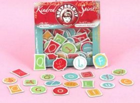 Ruby Rock It - Glitter Chipboard Alphabet - Kindred  Spirit