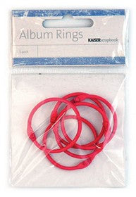 KaiserCraft - Album Rings Hot Pink 3.5cm 5pk