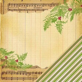 Making Memories - Noel Collection - Music Note Ledger  - 12x12" Double Sided Paper