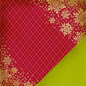 Making Memories - Noel Collection - Snowflake Argyle - 12x12" Double Sided Paper