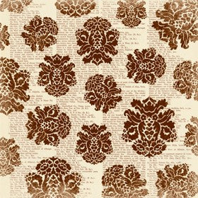 Making Memories - Brun Antique Reverie - Newsprint Shimmer - 12x12" Single Sided Paper