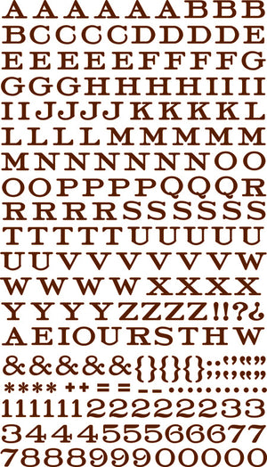 Making Memories - Brun Antique Reverie Collection - Shimmer Alpha Stickers