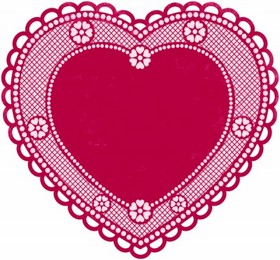 Making Memories - Je t'Adore Collection - Heart Doily Die cut - 12x12" Paper