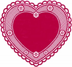 Making Memories - Je t'Adore Collection - Heart Doily Die cut - 12x12" Paper