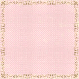 Making Memories - Je t'Adore Collection - Lacey Gold Foil - 12x12" Paper