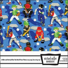Michael Miller Memories - Baseball Game - 12x12" Fabric Paper