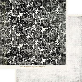 My Minds Eye - Meadowlark Collection - Dusk - Dark Floral Paper