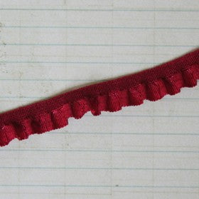 Maya Road - Ruffle Edge Trim - Red - 1m