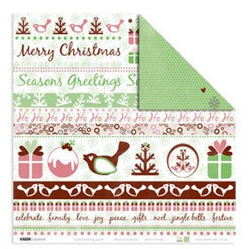 KaiserCraft - Home For Christmas - Sleigh Ride - Paper 12x12"