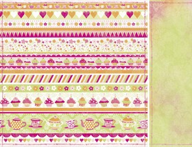 KaiserCraft - Candy Lane Collection - Strawberry Sundae - 12x12" Paper - P580