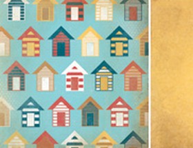 KaiserCraft - Seaside Collection - Beach Hut - Paper 12x12" - P590