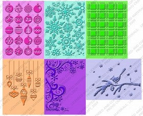 Provo Craft - Cuttlebug Embossing Folders - Winter Wonderland Set of 6