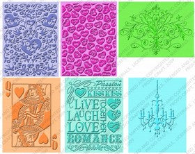 Provo Craft - Cuttlebug Embossing Folders - Love's in the Air Set of 6