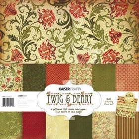 KaiserCraft - Twig & Berry Collection - 12x12" Paper Pack