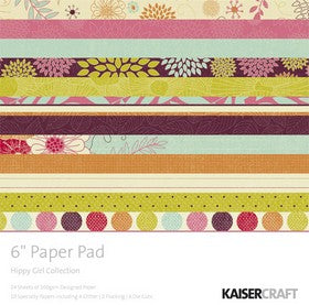 KaiserCraft - Hippy Girl Collection - Paper Pad 6" x 6"
