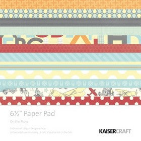 KaiserCraft - On the Move Collection - Paper Pad 6.5" x 6.5"