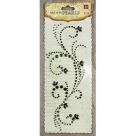 Prima - Say it in Pearls - Crystals and Pearls Swirls - Black