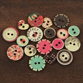 Prima - Rosarian - Wooden Buttons (18 pcs)