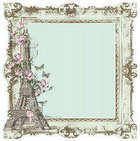 KaiserCraft - Bonjour Collection - Nancy - 12x12" Specialty Paper - Die Cut - Gloss