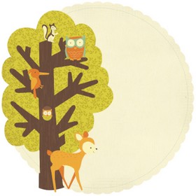 KaiserCraft - Tiny Woods Collection - Die Cut Specialty 12x12" Paper - Birch