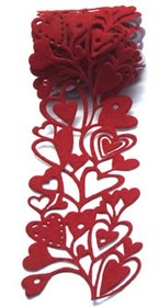Queen & Co - Felt Fusion - Hearts - Red