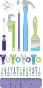 KaiserCraft - Konstrukt Collection - Coloured Rubons