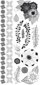 KaiserCraft - Hippy Girl Collection - Black Rubons