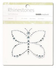 KaiserCraft - Rhinestone Picture - Silver - Butterfly