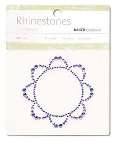 KaiserCraft - Rhinestone Picture - Lilac - Retro Flower