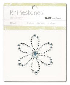 KaiserCraft - Rhinestone Picture - Silver - Blossom