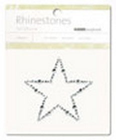 KaiserCraft - Rhinestone Picture - Star - Silver
