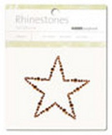 KaiserCraft - Rhinestone Picture - Star - Copper