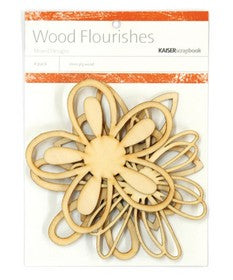KaiserCraft - Wood Flourishes Mixed Flowers