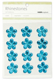 KaiserCraft - Rhinestones - Large Flower - Blue
