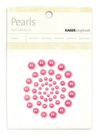 KaiserCraft - Pearls - Hot Pink 50pk