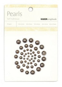 KaiserCraft - Pearls - Pewter 50pk