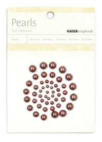 KaiserCraft - Pearls - Chocolate 50pk