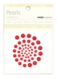 KaiserCraft - Pearls - Red 50pk