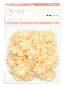 KaiserCraft - Paper Flowers - Cream 2cm 50pk