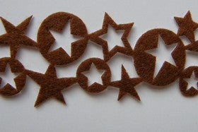 KaiserCraft - Fozz Felt - Brown Stars