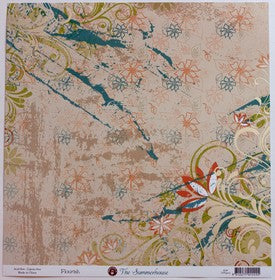 Ruby Rock It - The Summerhouse - Flourish - 12x12" Single Sided Foil Paper