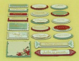 Bella - Sarah Jane Collection Expressions - 3D Chipboard Stickers