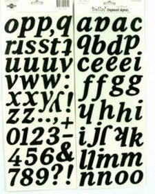 Bella - Glittered Chipboard Alphabet - Lowercase - Black