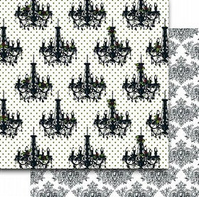 Teresa Collins - Christmas Home Collection - Christmas Chandelier - 12x12" Double Sided Paper