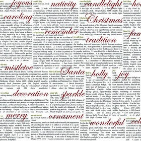 Teresa Collins - Christmas Home Collection - Christmas Notes - 12x12" Double Sided Paper