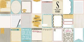 Teresa Collins - Summer Stories Collection - Journaling Cards 12x12 double sided paper