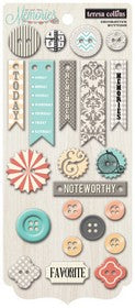 Teresa Collins - Memories Collection - Chipboard Buttons