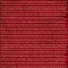 Teresa Collins - Noel Collection - Definitions - 12x12" Double Sided Paper _ NL1805