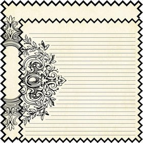 Teresa Collins - Notations Collection - Flourish - 12x12" Paper - Die Cut