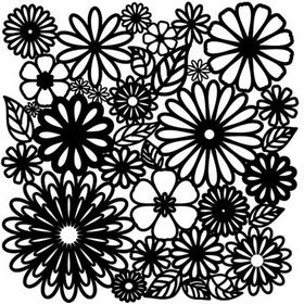 The Crafters Workshop - 12x12" Template - Flowers Frenzy